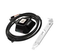 Homoyoyo Pc Power Button Extension Dual Usb and Dual Audio Ports External Desktop Computer Case and Motherboard On/off Switch Cable for Atx Power Supply Black Suitable for Desktop Pc