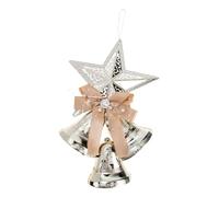 Homoyoyo Pentagram Xmas Bell Pendant Hanging Decoration Gold Plastic Electroplated Star Bells for Christmas Tree Ornament Festive Xmas Accessory to Enhance Holiday Atmosphere and Home Decor