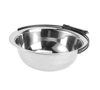 Homoyoyo Pet Bowl for Dogs Large Slow Feeder Puppy Bowl Hanging 21cm Stainless Steel Bowl for Spaniels Cats Small Dogs Easy to Safe Indoor Feeding