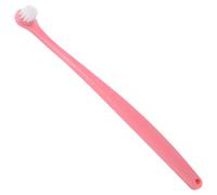 Homoyoyo Pet Oral Cleaning Toothbrush for Small Dogs and Cats, Single-Head Soft Bristle Round Tip Handheld Pink Brush for Pet Dental Care