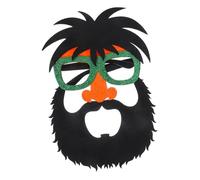 Homoyoyo Pineapple Shaped Pirate Eyewear Mask with Fake Beard Halloween Cosplay Prop Felt and Material Comfortable Fit for Party and Outdoor Decorations