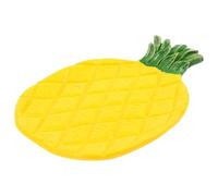 Homoyoyo Pineapple Style Ceramic Dish Jewelry Storage Plate Yellow Ceramic Ring Display Coaster Beautiful Design Gift for Sisters and Friends to Decorate Your Space