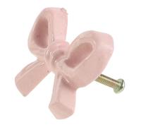 Homoyoyo Pink Bow Shaped Cabinet Knobs and Pulls Made of Sturdy Iron with Scratch Resistant Finish, for Wardrobes and Kitchen Cupboards, Vintage Decorative Handles for Room Furniture