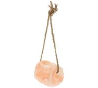 Homoyoyo Pink Salt Block for Livestock Hanging Salt Lick Rope 1-2KG Natural Mineral for Horses Cows Deer and Farm Animals