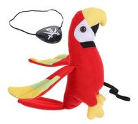Homoyoyo Pirate Accessories 1 Set Parrot On The Shoulder Prop And Pirate Eye Patch Halloween Eye Mask Costume Accessory For Role Play Halloween Party
