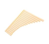 Homoyoyo Plastic 18-pipe Pan Flute for Beginners, Ivory Resin Educational Panpipe Instrument for Music Learning and Practice