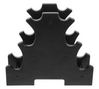 Homoyoyo Plastic 3-tier Dual-sided Dumbbell Rack Floor Bracket for Home Gym, Small Weight Stand Holder for 6 Dumbbells, Multi-layer Storage for Workout Accessories