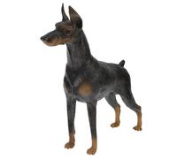 Homoyoyo Plastic Dobermann Figurine Model, Small Solid Doberman Dog Statue, Desktop Dog Ornament for Home Décor and Collectible Animal Crafts
