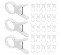 Homoyoyo Plastic Plant Support Clips with Versatile Support and Easy Installation for Climbing Plants 100pcs White Garden Fixing Clips for Flower Vines and Grape Vine in Greenhouse