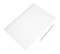 Homoyoyo Plastic Straight Line Stencil Templates Precise Spacing 2 Sets with 0.9cm Spacing and 30 Grids, Multi-Functional Graphic Ruler for Journaling and Language Proficiency Tests