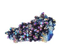 Homoyoyo Plated Colorful Natural Crystal Cluster Ornament, 100g Crystal Desktop Adornment for Home and Office Decoration Random Style