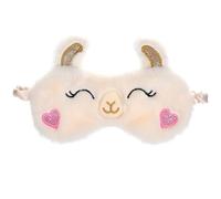 Homoyoyo Plush Cloth Alpaca Design Eye Cover Comfortable Blindfold Blackout Sleeping Mask Elegant Simple Style for Women Night Travel
