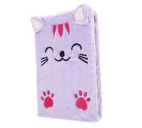 Homoyoyo Plush Notepad for Students Cute Cat Themed Schedule Book Writing Notebook for Daily Planning Easy to Carry Stylish Cover for School and Home Use