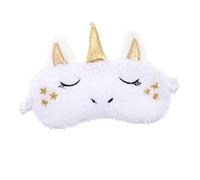 Homoyoyo Plush Unicorn Sleeping Eye Cover Soft Lightweight Sleep Mask with Elastic Band for Women Washable Portable Nap Blindfold for Travel Home Hotel