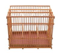 Homoyoyo Portable Bamboo Parrot Carrier Travel Cage for Small Birds and Parakeets with Metal Frame, Easy to Carry and Comfortable Secure Environment, for Travel and Home Decor