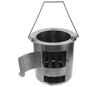 Homoyoyo Portable Charcoal Burner with Handle Heat-resistant Wood and Charcoal Stove for Outdoor Barbecue Cooking Efficient Airflow Design Windproof Camping Stove for Home and Travel