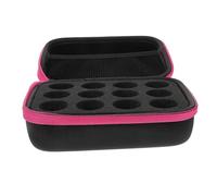 Homoyoyo Portable Essential Oil Bottle Holder Pouch Oxford Storage Case for Roller Bottles and Makeup Travel-Friendly Pink Organizer for Aromatherapy and Nail Polish