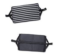 Homoyoyo Portable Foot Hammock for Travel Under Desk Footrest for Office and Airplane Lightweight Sling for Leg Support and Relaxation Stripe Black and Grey