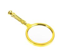 Homoyoyo Portable Gold Colored Magnifying Glass with High Magnification Clear Glass Lens for Seniors Reading Jewelry Inspection Nature Exploration Compact Lightweight Handheld Magnifier