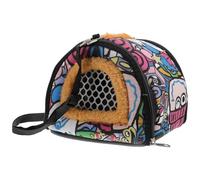 Homoyoyo Portable Hamster Bag Hamster Carrying Cozy Lightweight Side Canvas Plush Bag for Going out Pet Owners Chinchilla