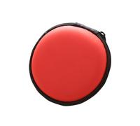 Homoyoyo Portable Hard Shell Coin Purse with Zipper Protection Custom Ball Shaped Earbuds Bag Organizer for USB Cables Memory Cards and Small Electronics Compact Red Storage Case for Travel