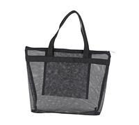 Homoyoyo Portable Mesh Shower Bag Versatile Toiletry Organizer for Travel Gym Spa and Beach for Public Baths and Outdoor Activities Durable Black Design