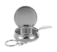 Homoyoyo Portable Metal Mini Ashtray Keychain for Men Pocket Ashtray Smoking Holder Multipurpose Small Metal Storage Case for Travel