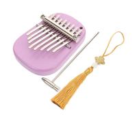 Homoyoyo Portable Mini Kalimba for Small Performances Pure Sound Quality 8 Keys Thumb Piano with Wooden Oval Design, Lavender Colour for Beginners and Outdoor Activities