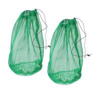 Homoyoyo Portable Nylon Fish Nets 2Pcs Drawstring Mesh Storage Bags for Fishing Tackle and Outdoor Angling