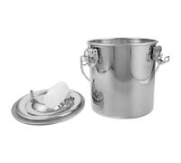 Homoyoyo Portable Stainless Steel Goat Milking Machine Manual Milker with Special Milking Mouth for Sheep and Cows Bucket for Small Farm Use