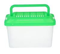 Homoyoyo Portable Turtle Tank Medium Handheld Pet Storage Box for Reptiles and Small Fish, Green Plastic Reptile Carrier Suitable for Travel and Aquarium Use