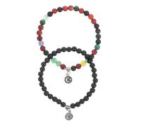 Homoyoyo Prayer Bead Bracelets Stylish and Skin-friendly Agate with Elastic String 2pcs Tasbih Prayer Beads for Everyday Wear for Islamic Worship and Occasions