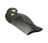 Homoyoyo Premium Natural Ox Horn Comb for Women Smooth Anti-static Hair Straightener and Scalp Massage Tool Black Material for Tension Relief and Healthy Hair Care
