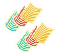 Homoyoyo Pressure Gauge Reflective Identification Stickers 60Pcs Adhesive Waterproof Red Yellow Green Quarter-Circle Labels for Safety Range Marking