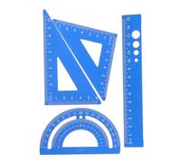 Homoyoyo Professional Geometry Ruler Set Aluminum Alloy Drawing Kit with Protractor and Triangle for Students and Engineers Metal Drafting Tools for Precise Measurement and School Use
