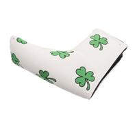 Homoyoyo Pu Golf Putter Headcover Strong Protection and Convenient Design with Elegant Shamrock Embroidery for Irish-themed Parties and Golf Game Accessories