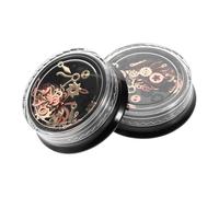 Homoyoyo Punk Alloy Nail Art Charms Steampunk Nail Accessories Vintage Mechanical Gear Design Western Style for Manicure Craft Room Decor