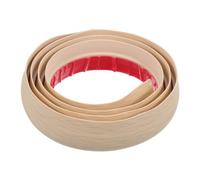 Homoyoyo PVC Floor Transition Strip with Wood Grain Texture, Self Adhesive Carpet Edging Trim Strip for Doorway Threshold, Flexible and Easy Installation Beige PVC Floor Edge Protector