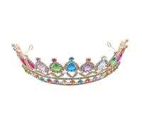 Homoyoyo Queen Crown Tiaras for Women Elegant Bridal Glass Crystal Headpiece Princess Hair Accessories for Birthday Wedding Halloween Cosplay Events