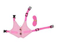 Homoyoyo Rabbit Harness Rope with Gentlemen Style Printed Costume Lightweight Breathable Vest for Small Pets Easy to Wear and Wash Soft Skin-friendly Material for Bunny Walking and Outdoor