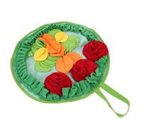 Homoyoyo Rabbit Snuffle Mat for Pets, Slow Feeding Foraging Pad with Three Red Flowers, Interactive Training Cushion for Rabbits, Hamsters, and Small Animals