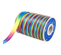 Homoyoyo Rainbow Elastic Ribbon for DIY Hair Ties and Clothing Accessories Vibrant Colors with High Elasticity and Flexibility for Sewing Knitting Clothes Headbands Bags and More