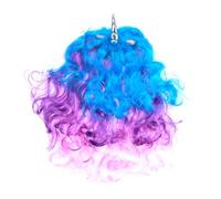 Homoyoyo Rainbow Unicorn Long Curly Cosplay Wig for Women Teens with Silver Horn Breathable Environmental Plastic Easy to Style for Parties and Role Play Gift Box Included
