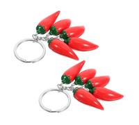 Homoyoyo Realistic Chili Pepper Keychain - Fun and Unique Keyring Accessory for Parties - or Personal Use Perfect for Chili Lovers and Food Enthusiasts
