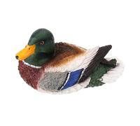 Homoyoyo Realistic Floating Duck Statue Resin Garden Decor Water Floating Duck Figurine Outdoor Ornament for Garden Display