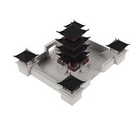 Homoyoyo Realistic Miniature Chinese House Figurine Plastic Pavilion Model with Ancient Style for Terrariums and Bonsai Landscapes, Versatile Decoration with Effortless Elegance