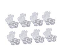 Homoyoyo Refillable 8pcs Lipstick and Eyeshadow Travel Boxes with 6-compartment Plum Blossom Grid Design, Small Brow Powder and Blusher Containers for Makeup Sampling and On-the-go Use