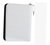 Homoyoyo Refillable Binder with Secure Zipper Lightweight Budget Organizer for Professionals and Students Planner with Photocard Sleeves and Loose Leaf Minimalist White Cover