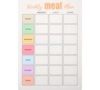 Homoyoyo Refrigerator Magnetic Menu Board Kitchen Fridge Magnet Planning Menu Board 35x20x5cm Acrylic Magnetized Back Reusable Attach to White Weekly Dinner Plan