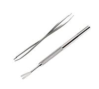 Homoyoyo Removal Tool Set Lightweight 2pcs Stainless Steel Flea and Removal Easy to Carry for Dogs and Cats for Camping and Park Visits